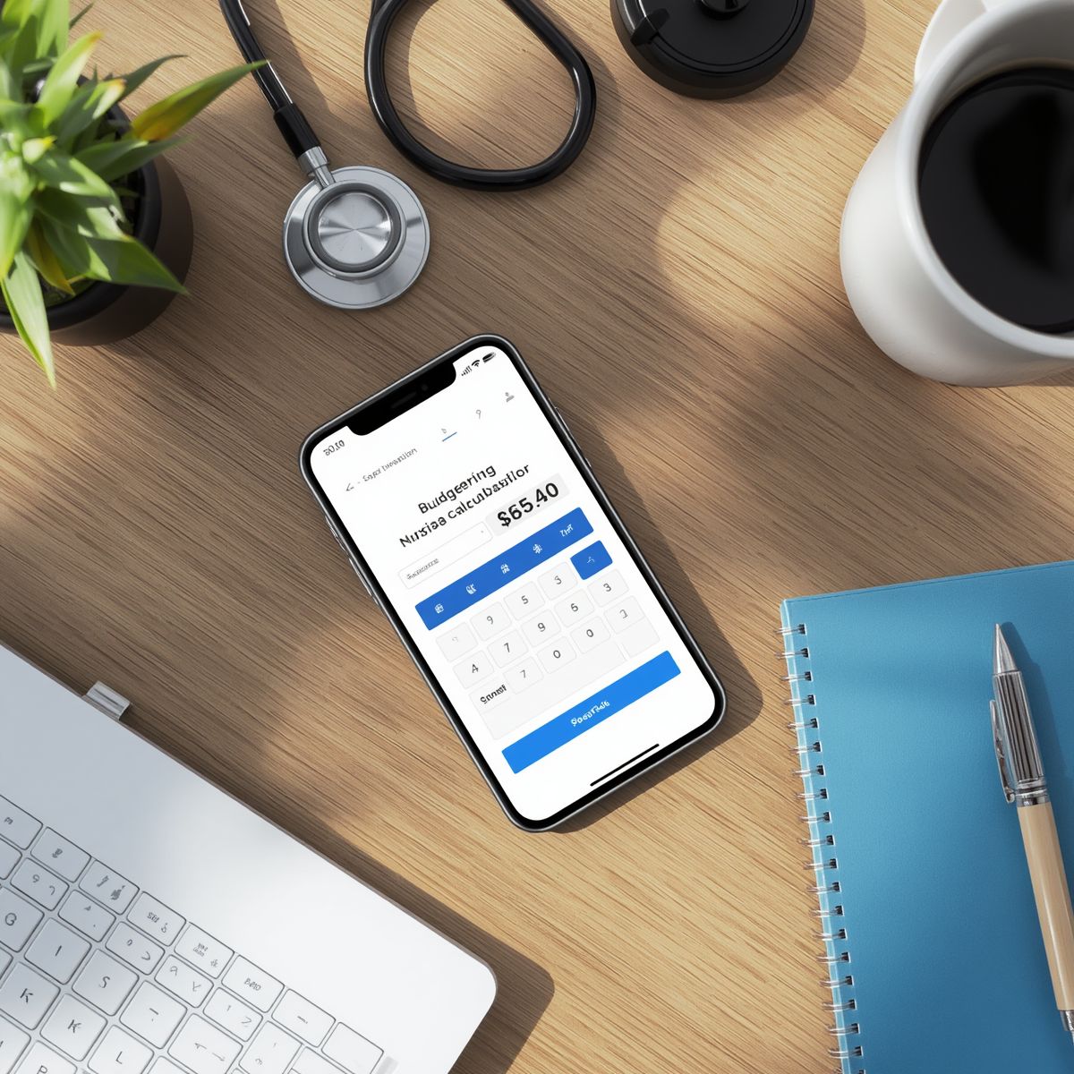 Nurse using the Exhausted Spending Calculator
